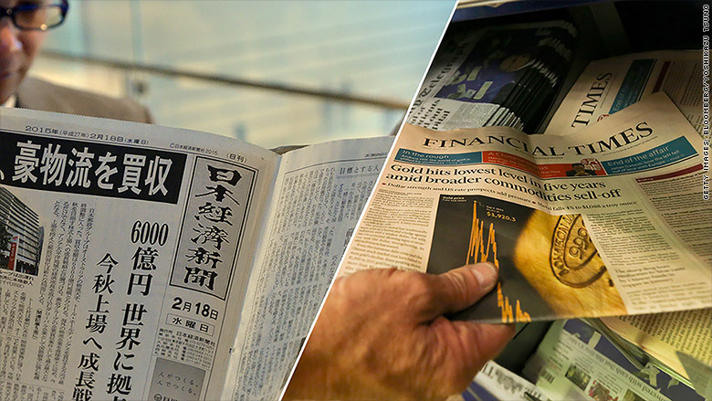 Financial Times sold to Japan’s Nikkei for $1.3 billion