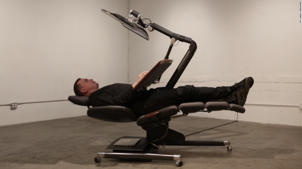 Lie down at work in this crazy new chair - Oct. 28, 2015