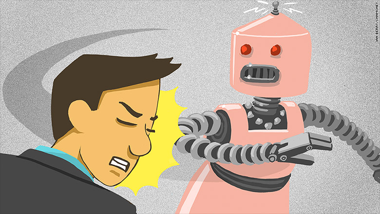 harassing a robot