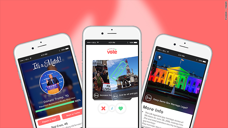 Tinder Wants To Hook You Up With A Presidential Candidate Mar 23 2016 