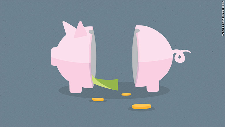 custom_retirement empty half piggy bank