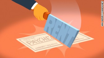 half pay check rent