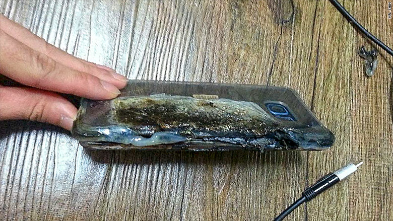 samsung galaxy note 7 fire