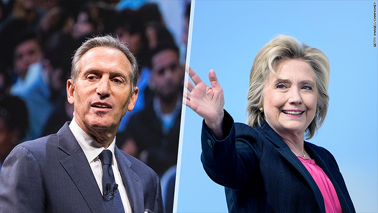 Image result for howard schultz quotes on hillary clinton