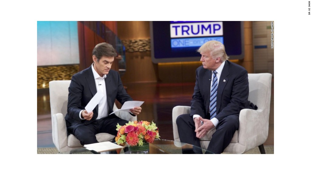 Image result for picture of trump on dr oz