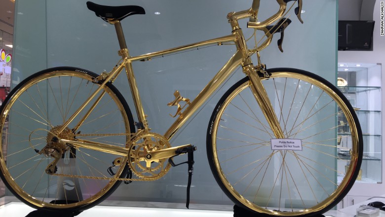 gold plated racing bike