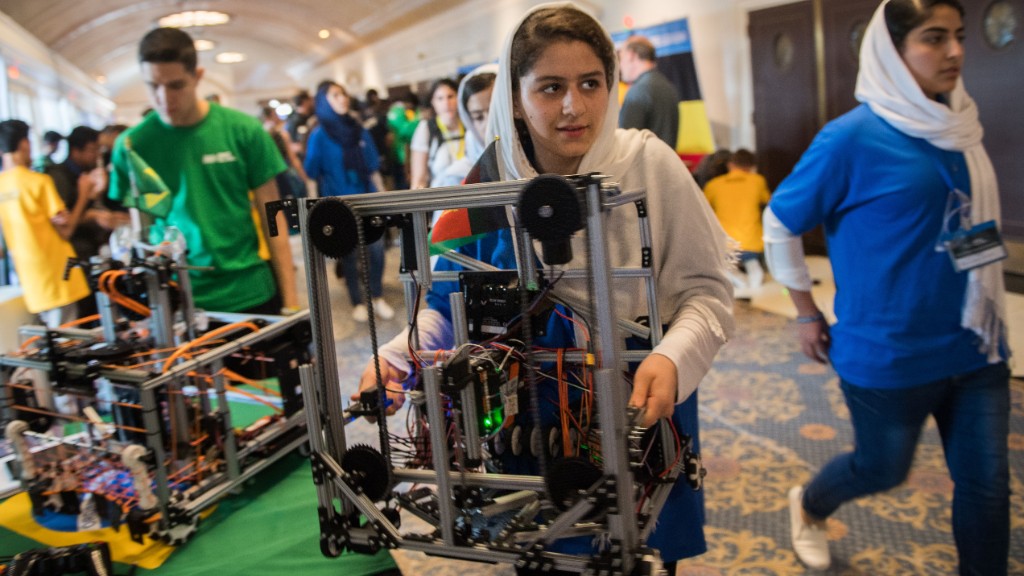 Afghan girls compete in the robotic olympics