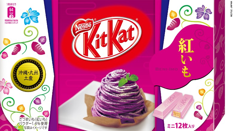 kitkat chocolate flavor purple potato