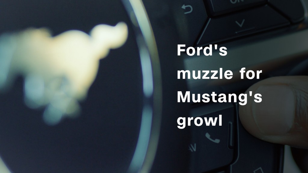 Ford offers a muzzle for the Mustang's growl