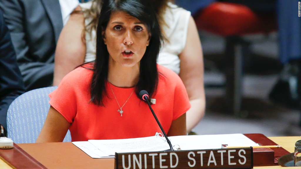 Haley: Sanctions are a gut punch to N. Korea
