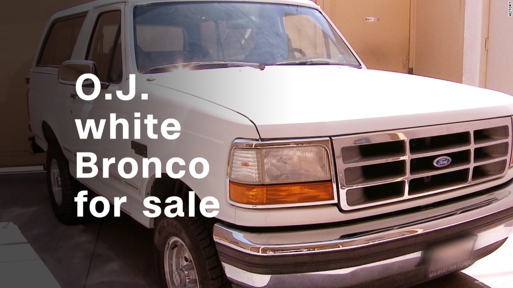 The infamous O.J. Simpson white Bronco is for sale