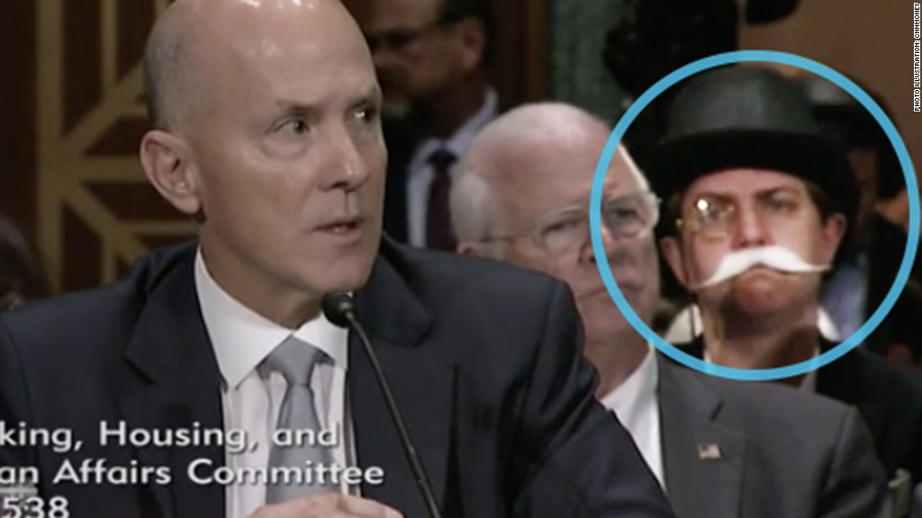 Mr. Monopoly photobombs Equifax hearing