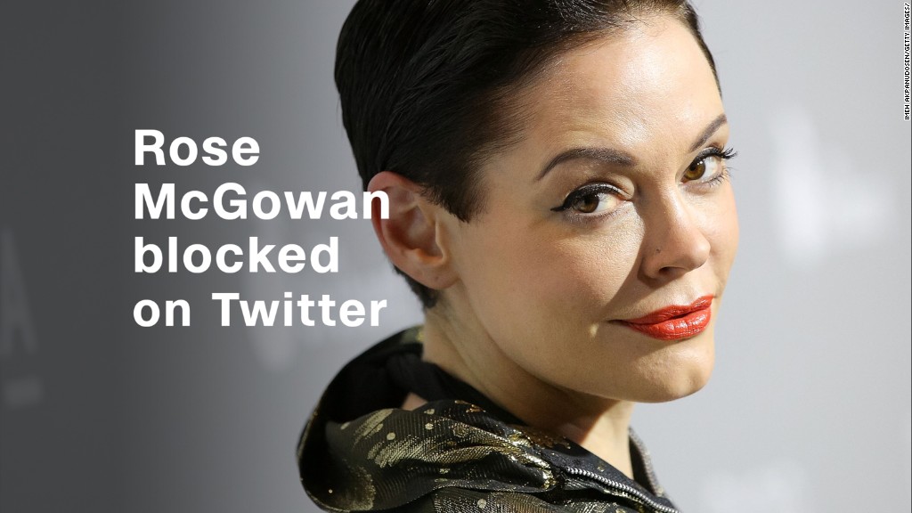 Rose McGowan blocked on Twitter