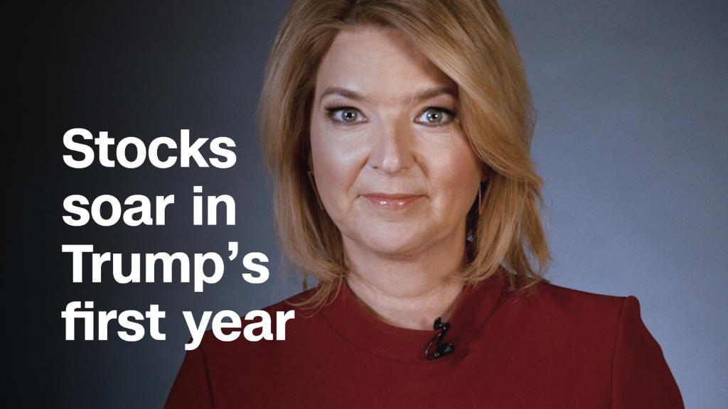 Stocks soar in Trump's first year