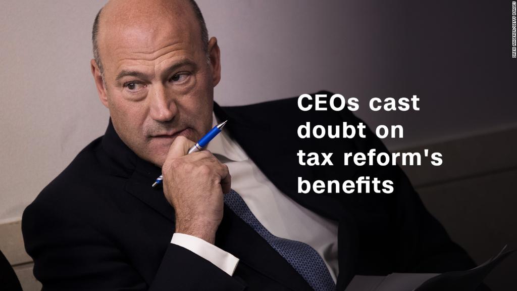 Watch CEOs cast doubt on tax reform's benefits