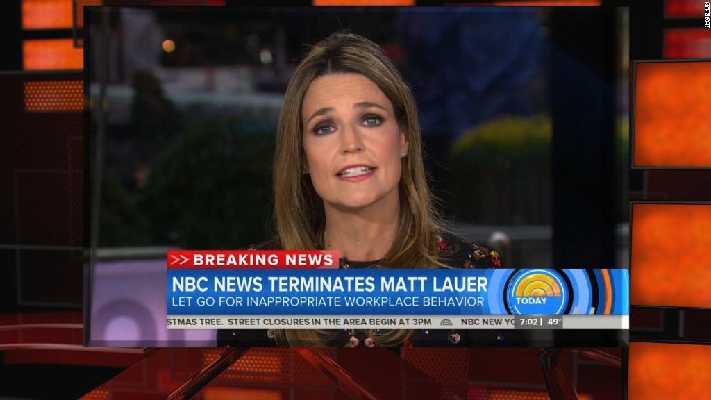 Co-host's emotional reaction to Lauer's firing