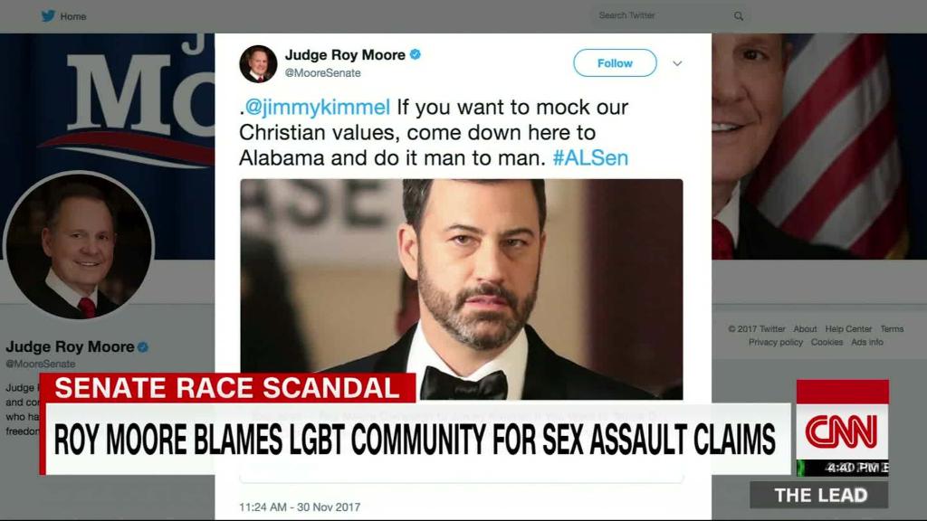 Roy Moore, Jimmy Kimmel spar on Twitter