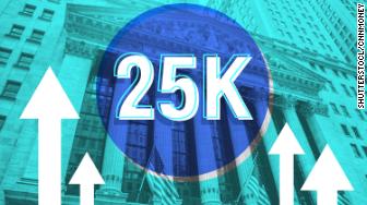 dow 25000 stocks wall street