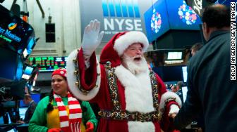 santa wall street nyse christmas