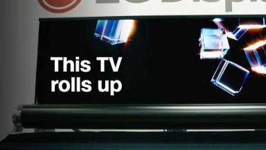 Watch this 65&quot; TV roll up like a yoga mat