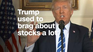 Trump used to brag about stocks. Now he's quiet