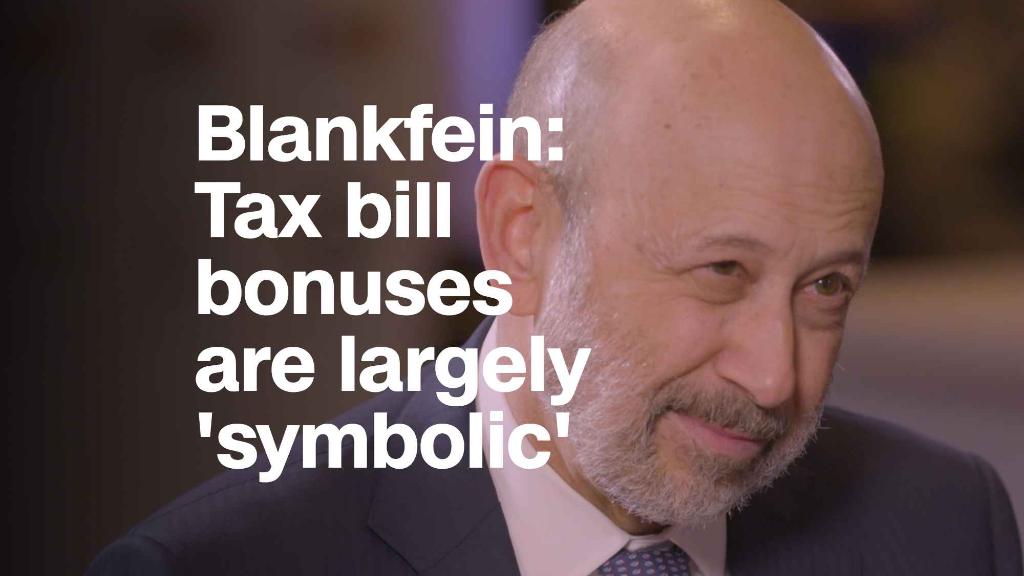 Blankfein: Tax bonuses are 'symbolic' - but symbolism matters