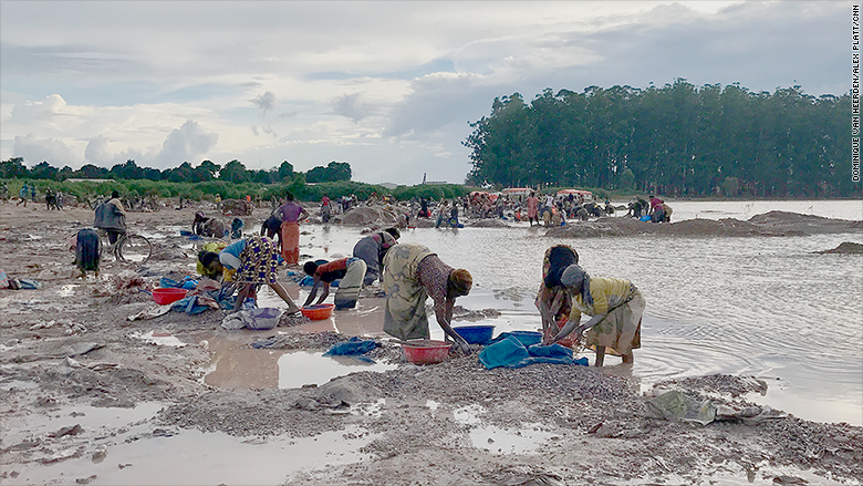 cobalt mining people river