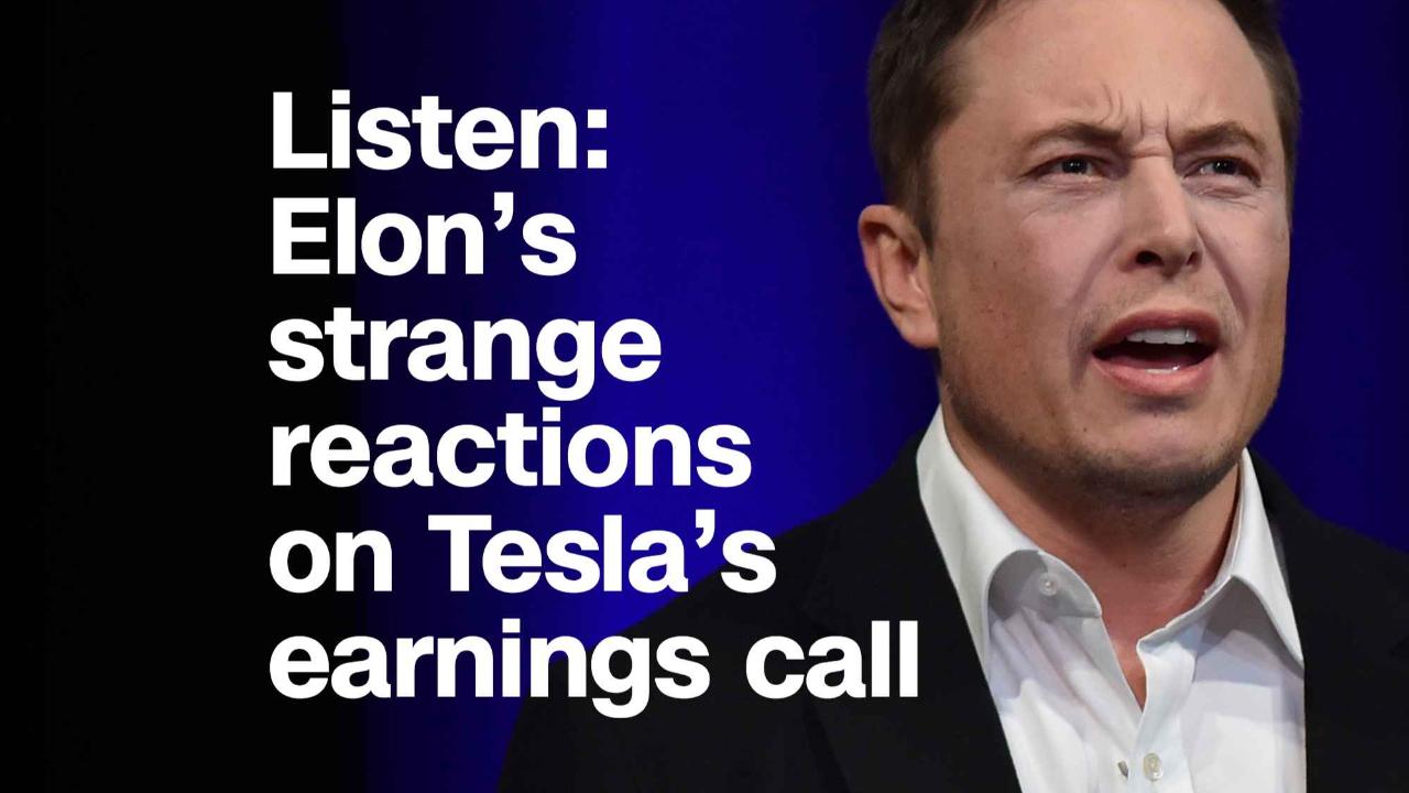 Listen Elon's strange reactions on Tesla's earnings call Video