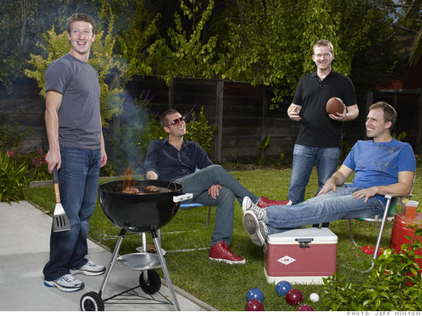 Mark Zuckerberg, 26, Facebook founder and CEO; Christopher Cox, 28, 