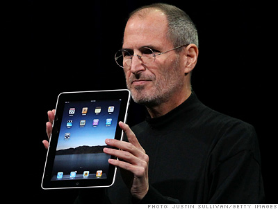 steve jobs ipad. Apple CEO Steve Jobs was met