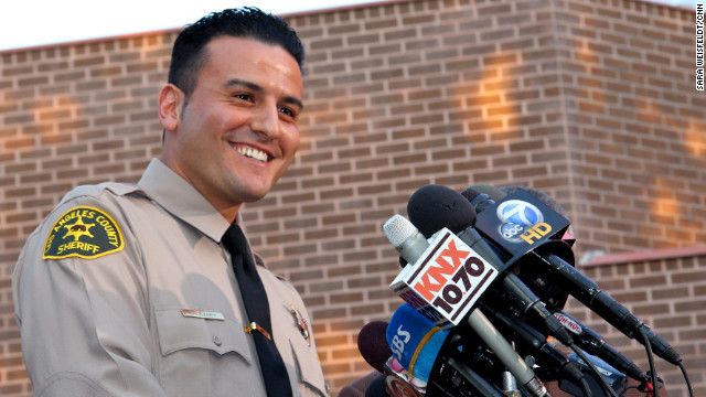 Reserve Deputy Shervin Lalezary wins praise after arresting an arson suspect in a string of fires in the Los Angeles area.