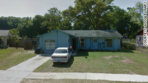 This is a Google street view of the house taken before the sinkhole opened up.