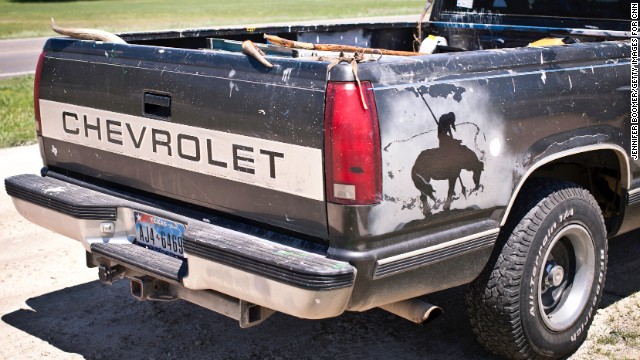 There's a 
touch of the Wild West in West. Witness the pickup of the town artist, Bobby Allen. The steer horns that peek out of the back will become his next canvas.