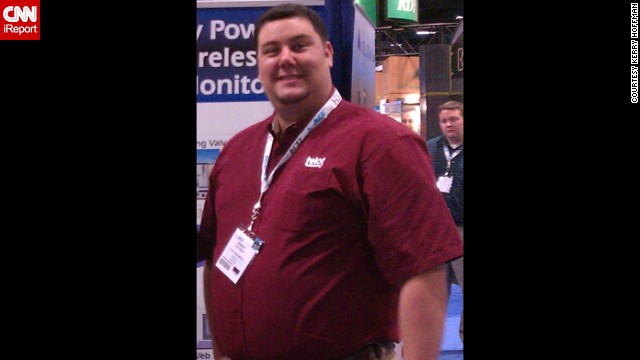 In the summer of 2011, Kerry Hoffman weighed 343 pounds. At 6 feet 1 inch, his body mass index was 45, which is considered severely obese. 
