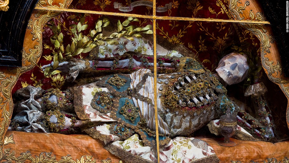 Beauty from the crypt: Mystery of Europe's jeweled skeletons