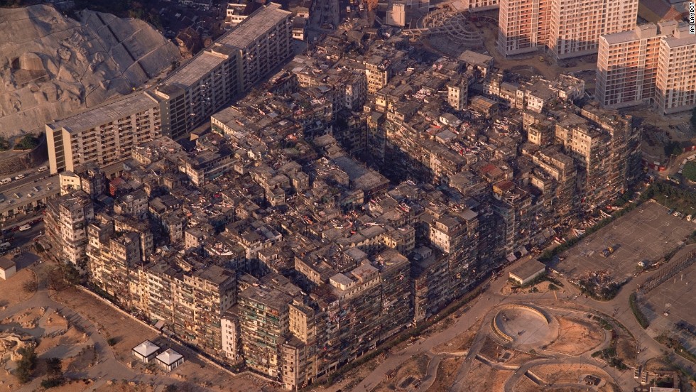 Before it was demolished in 1994, Kowloon Walled City in Hong Kong was considered the densest settlement on earth, with 33,000 people living within the space of one city block.