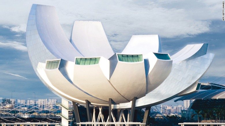 Singapore-ArtScience Museum: Some say it looks like a robotic hand, some say a lotus flower.