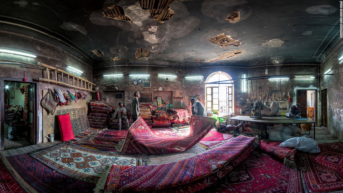 Carpet-making is one of the oldest and most important industries in Iran, says Ganji. &quot;I tried to capture the spirit of life which exists in this workshop and its workers. Every carpet brought here to be repaired has a spirit too.&quot;