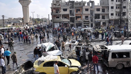 Syria: Dozens killed as bombers strike Homs, Damascus - CNN.com