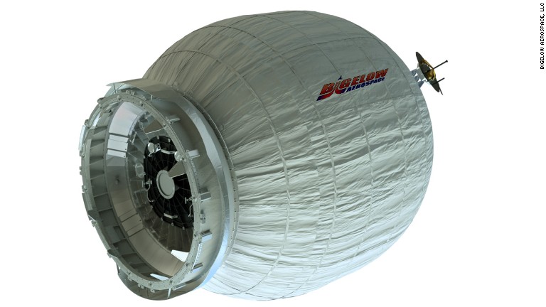 Inflatable ‘bedroom’ attached to space station