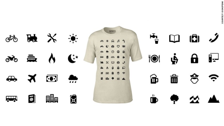 Nearly 40 symbols can aid conversations about travel basics such as hotels, transport, food, beer and Wi-Fi.