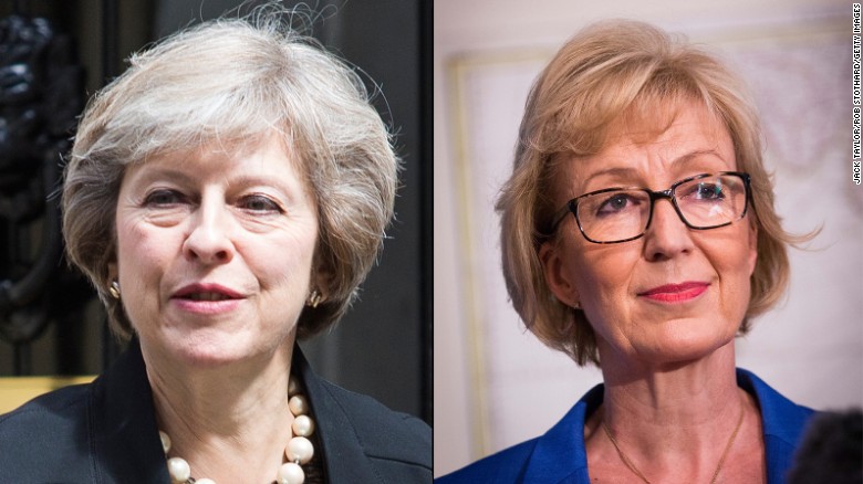 Conservative MPs Theresa May, left, and Andrea Leadsom will vie to be Britain&#39;s next PM.