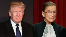 Donald Trump and Justice Ruth Bader Ginsburg 