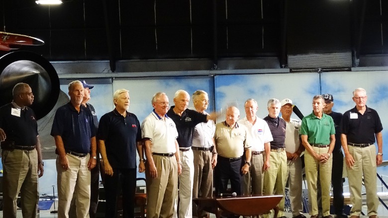 Fourteen former SR-71 crew members gathered for a reunion Saturday at the Museum of Aviation in Warner Robins, Georgia.
