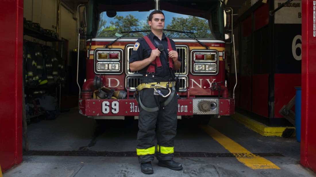 Tommy Palombo is assigned to Engine 69 in Harlem. His fellow firefighters say he&#39;s one of the best newcomers they&#39;ve had.