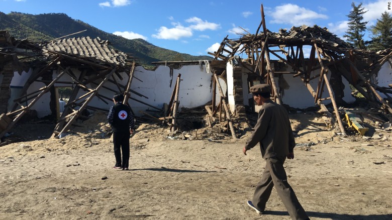 A Red Cross relief worker from the Democratic People&#39;s Republic of Korea during an assessment mission in Hoeryong City.