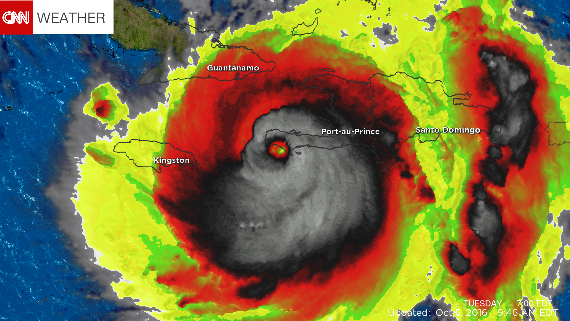 Skull image of Hurricane Matthew spooks the Internet - CNN