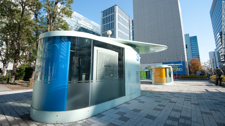 An Eco Cycle  elevator in Tokyo, Japan. 