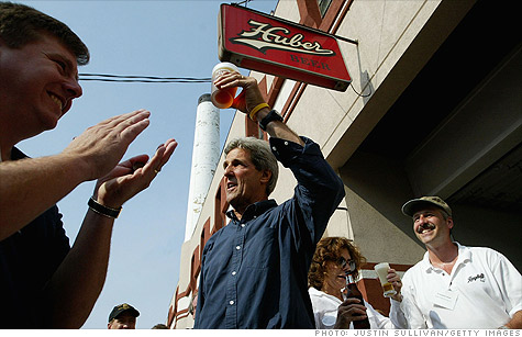 Sen. John Kerry wants to lower excise taxes on small breweries.