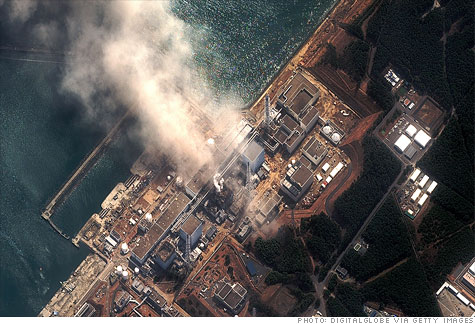 The Fukushima Dai-ichi Nuclear Power plant explosion on Monday in Futaba, Japan.